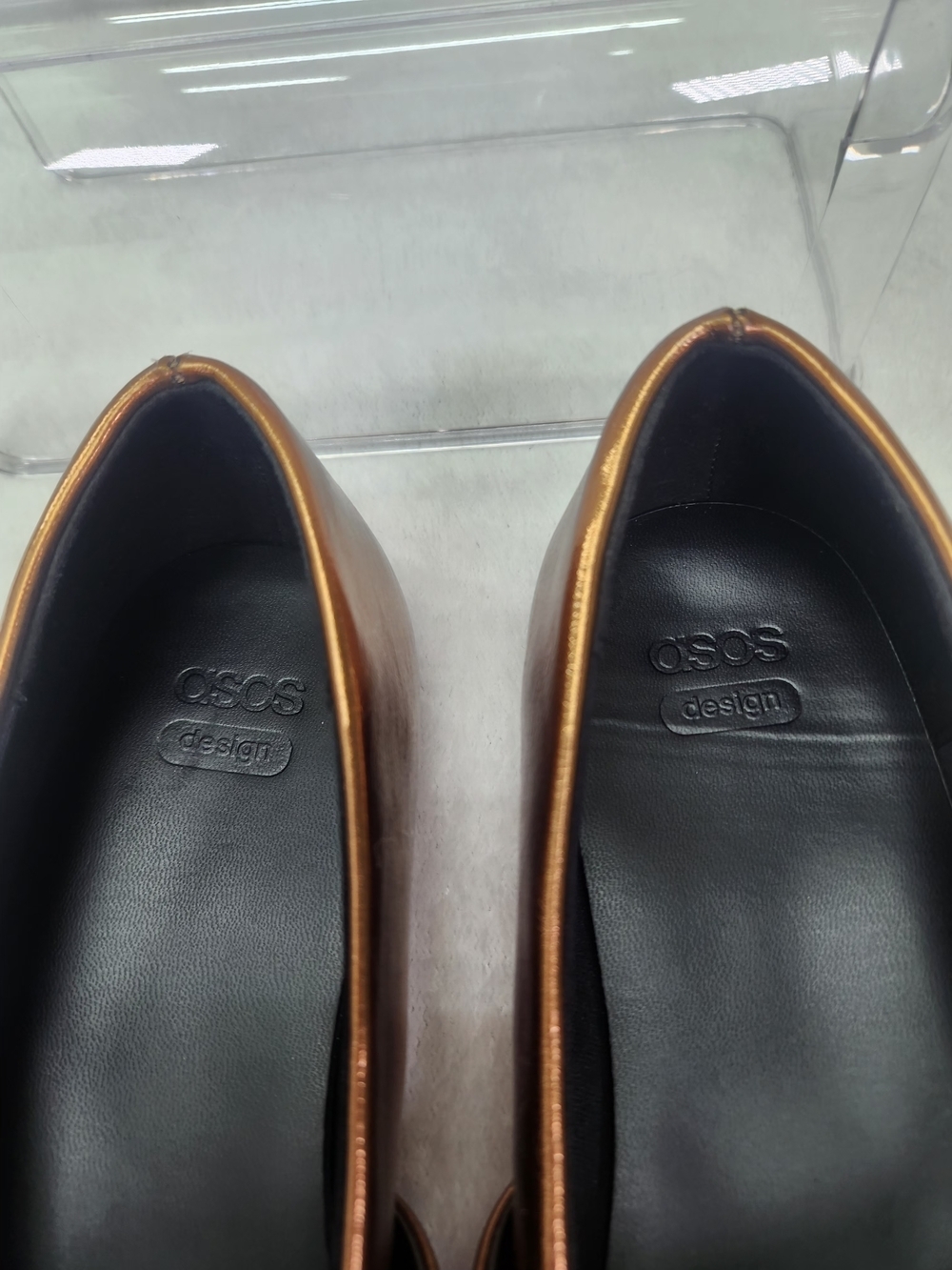 ASOS Classic Metallic Bronze Mary Jane Flats Size 10 - Picture 4 of 9